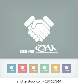 Sign on agreement document