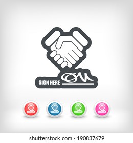 Sign on agreement document