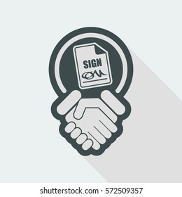 Sign on agreement document