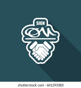 Sign on agreement document