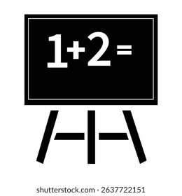  sign on blackboard blackboard chalk writing simple math equation educational minimalist black and white