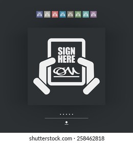Sign on document