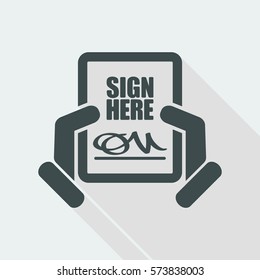 Sign on document