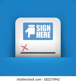 Sign on document icon