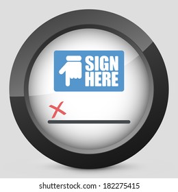 Sign on document icon