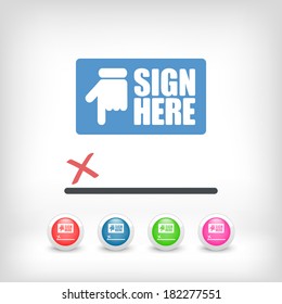 Sign on document icon