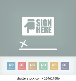 Sign on document icon
