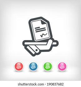 Sign on document icon