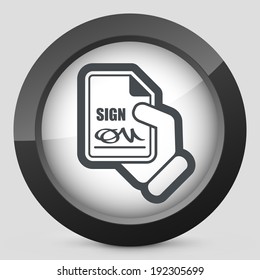 Sign on document icon