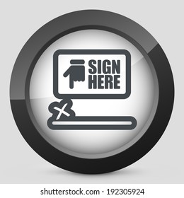 Sign on document icon