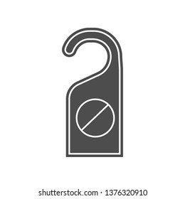 a sign on the hotel door icon. Element of minimalistic for mobile concept and web apps icon. Glyph, flat icon for website design and development, app development