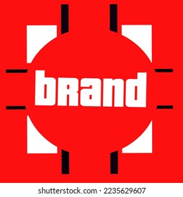 Sign on red simple background 