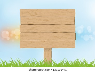 Sign on summer background. Vector illustration