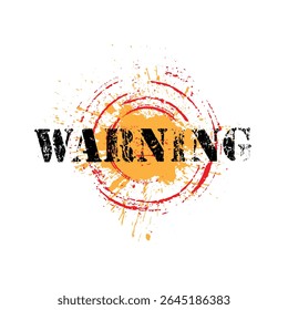 Señal de advertencia sobre fondo amarillo