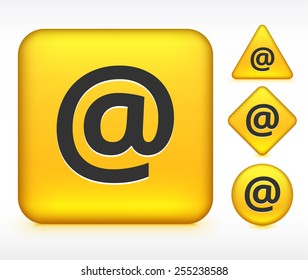At Sign on Yellow Buttons