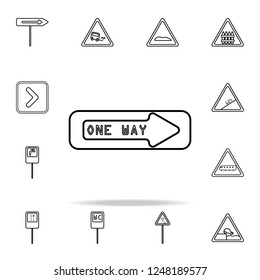 sign one way icon. road sign icons universal set for web and mobile