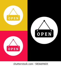 sign open icon vector illustration