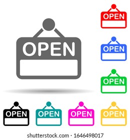 the sign is open multi color style icon. Simple glyph, flat vector of market icons for ui and ux, website or mobile application