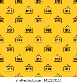 Sign open pattern seamless vector repeat geometric yellow for any design