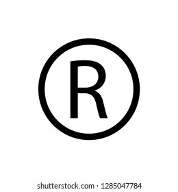 The sign is original.R in a circle