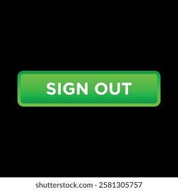 sign out button website vector template