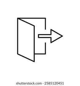 Sign out icon. simple thin line vector icon