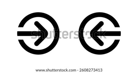 Sign out icon vector illustration, Sign in and signout icon isolated, App profile button, Login and Logout symbol vector,  join icon, entrance way door sign, arrow symbol, enter input icon, Exit sign.