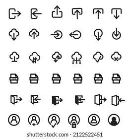 Sign in sign out icon vector logo design template