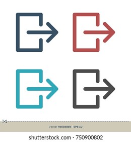 Sign Out Icon Vector Logo Template Illustration Design. Vector EPS 10.