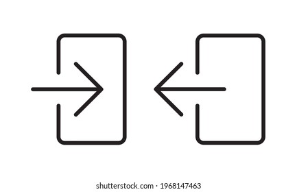 sign out and sign in icon vector for web site