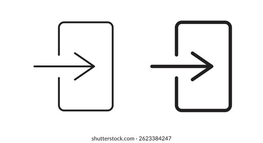 Sign out icons on white background for web
