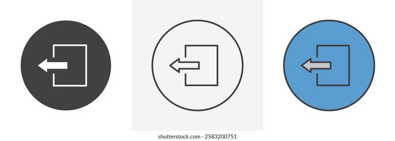 Sign out icons pack for website designs