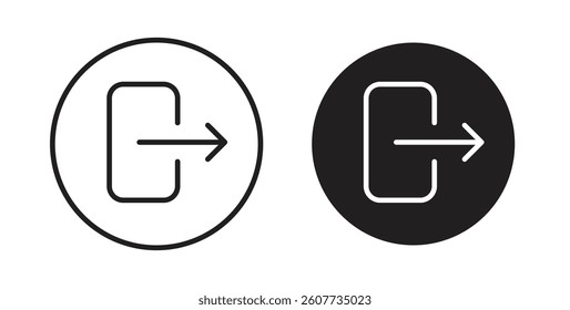 Sign out icons vectors graphic designs