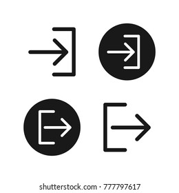 Sign In & Sign Out, Login and Logout Icon Vector Template