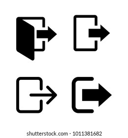 Sign Out, Logout Icon Vector Template