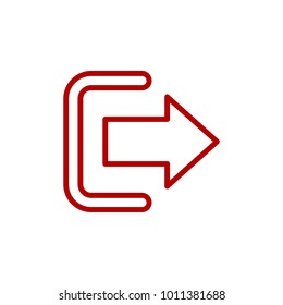 Sign Out, Logout Icon Vector Template