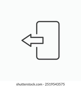 Ausloggen dünne Liner Symbol einzeln