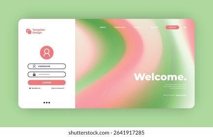 Sign In and Sign Out UI Design. Elegant Abstract Background with Business Buttons and Creative Landing Page Elements