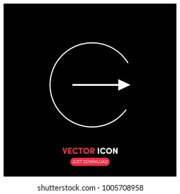 Sign Out Vector Icon Illustration