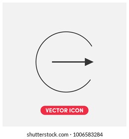 Sign Out Vector Icon Illustration