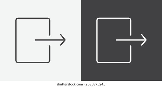 Sign out vector icons collection graphic designs for ui designs