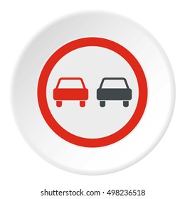 Sign overtaking icon. Flat illustration of sign overtaking vector icon for web
