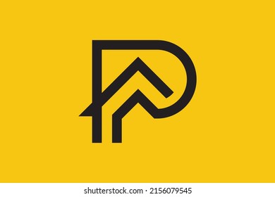 Sign P house logo Design. Letter P home logo design vector. Abstract logo design for real estate company business.