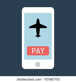 Sign in page on smartphone screen. Hand hold smartphone, finger touch sign in button. Mobile account. illustration