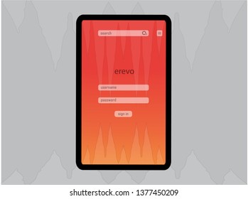 Sign in page user interface design