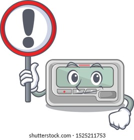 With sign pager with in the mascot shape