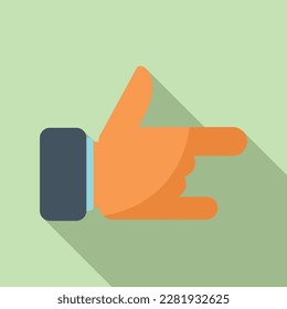 Sign palm icon flat vector. Arm pose. Wrist fist