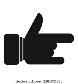 Sign palm icon simple vector. Arm pose. Wrist fist