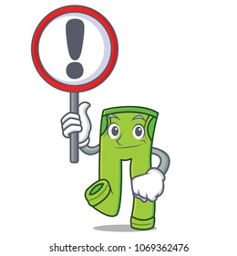 With sign pants character cartoon style vector illustration