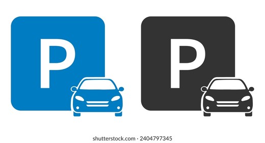 Sign parking icon vector ilustration.